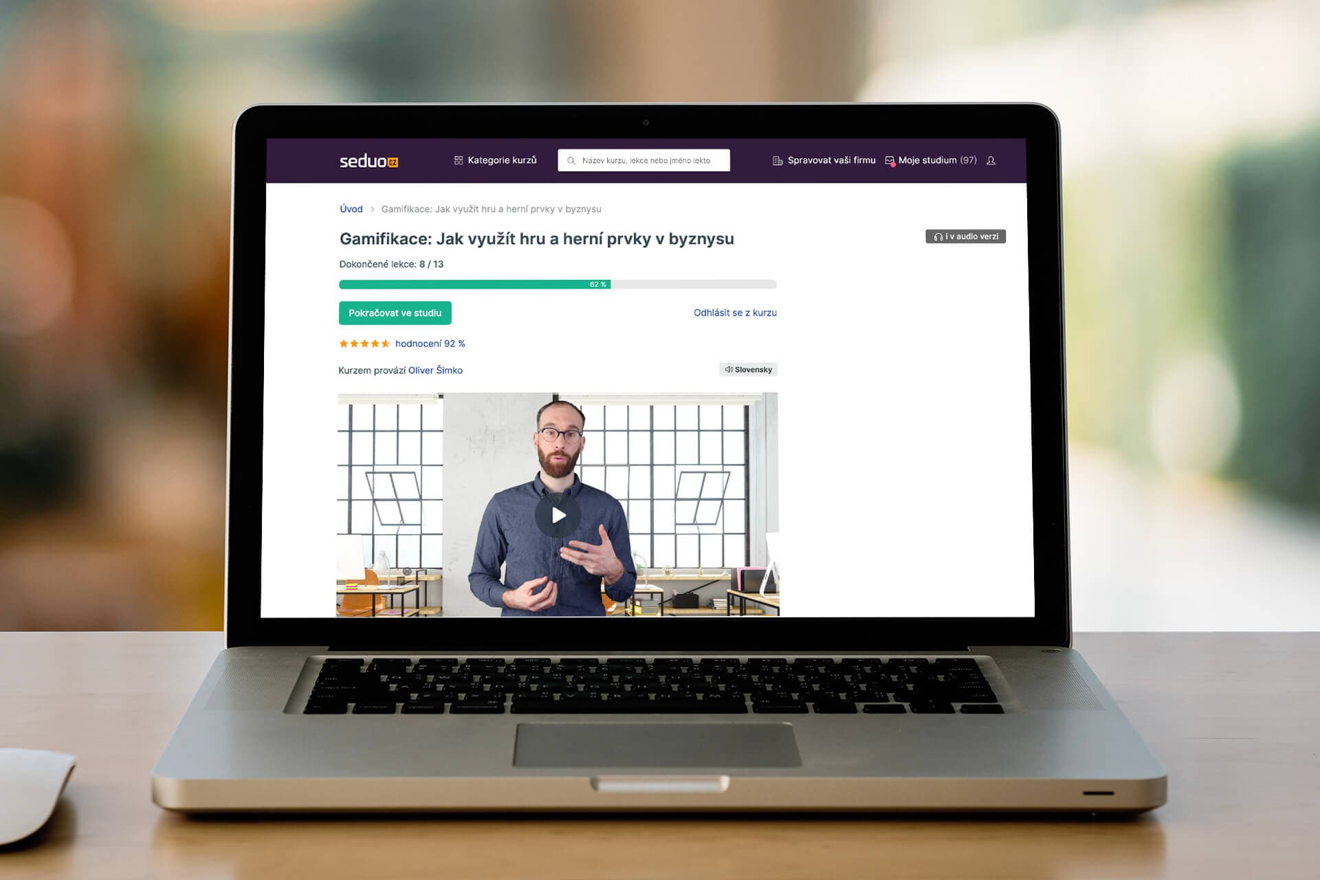 Vylepšené Seduo.cz na základě uživatelského testování