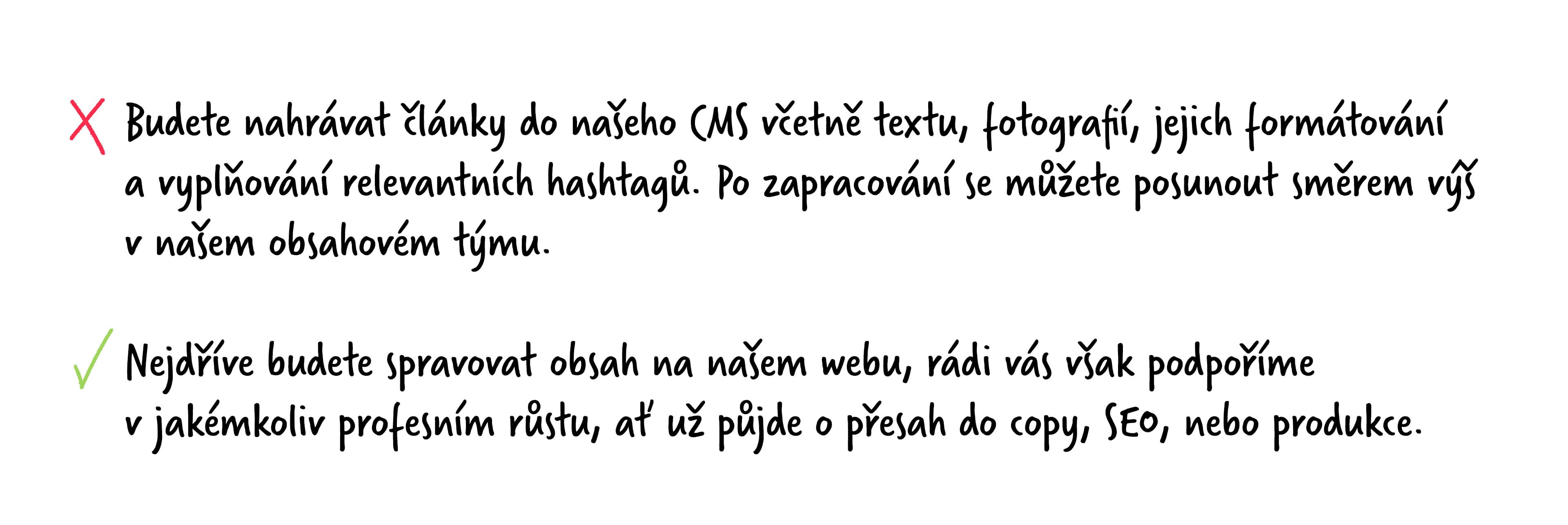 Tip, jak popsat náplň práce