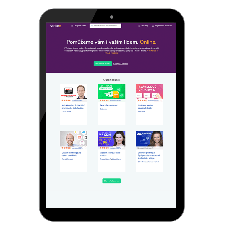 6 videokurzů Seduo.cz