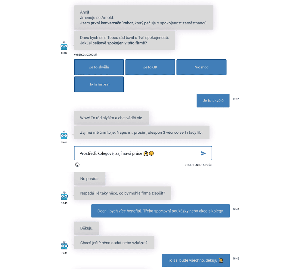 Rozhraní Arnold robota