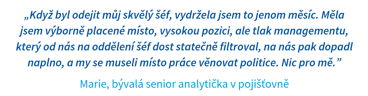 Citace senior analytičky Marie