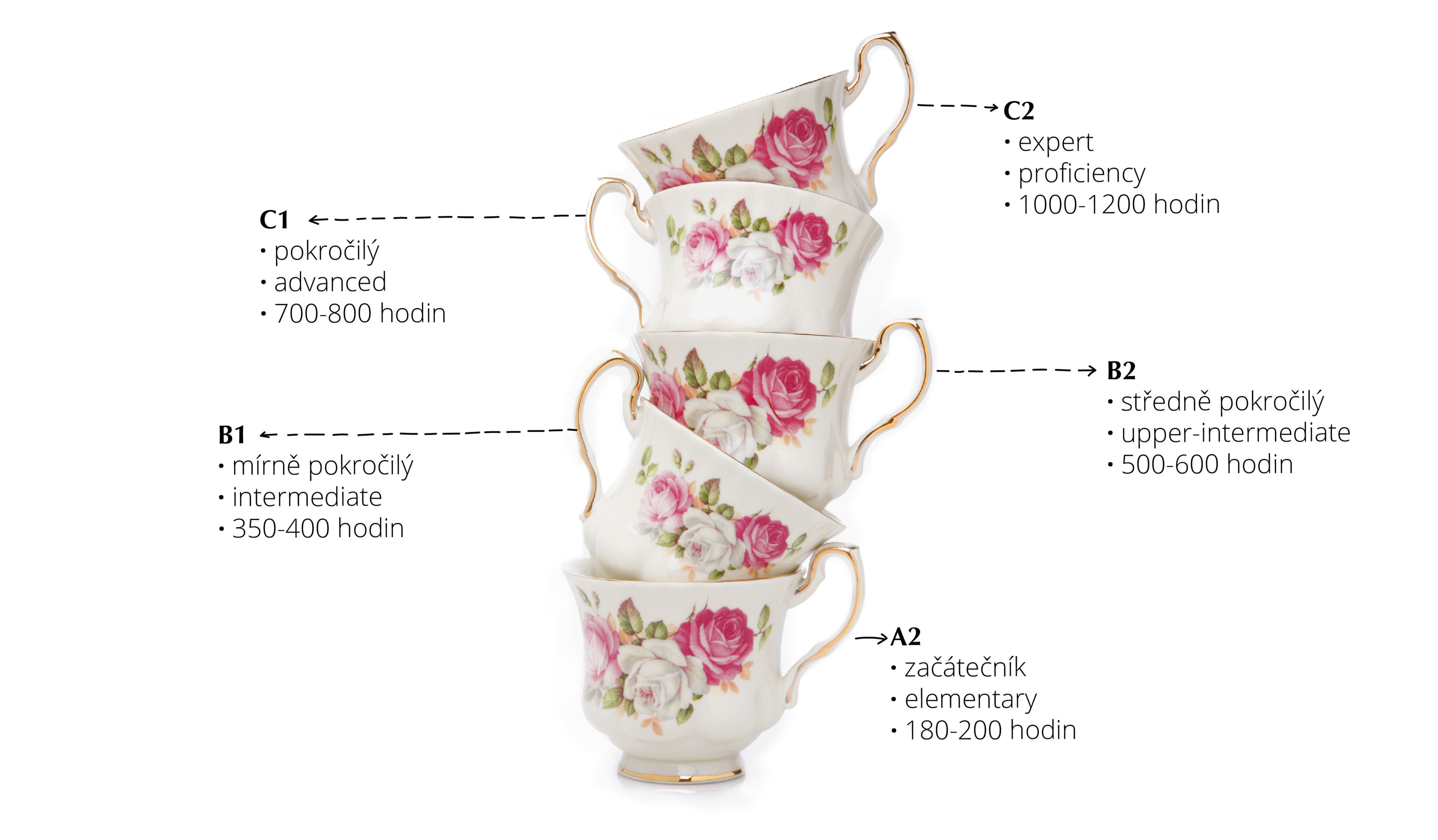 Angličtina – jednotlivé úrovně