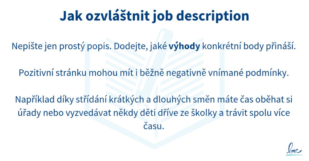 Jak napsat job description