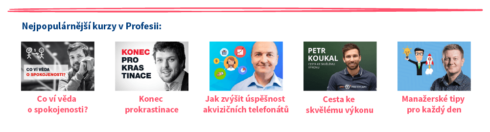 Nejpopulárnější kurzy v Profesii